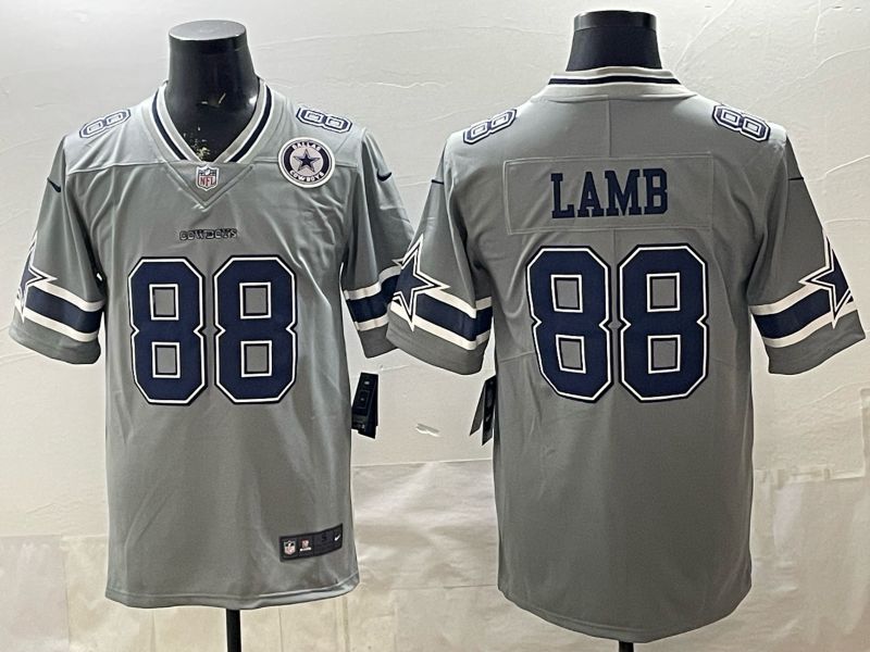 2026 Men Dallas Cowboys #88 Lamb Grey Nike Limited NFL Jersey style 002